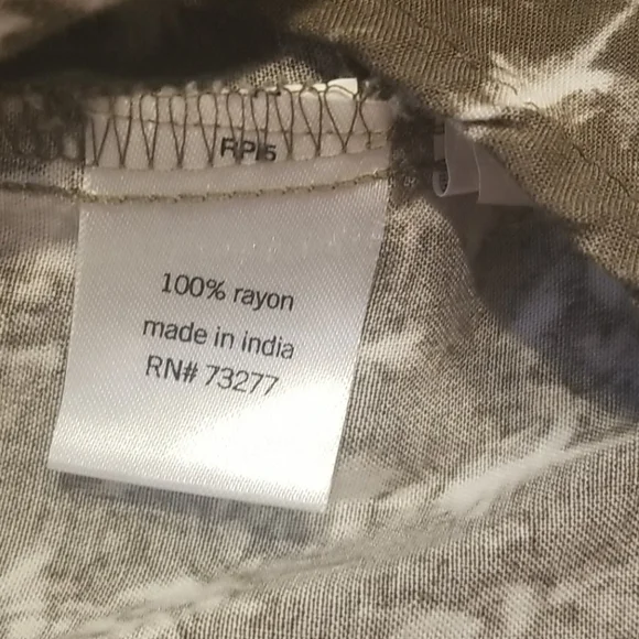 Evri tie dye tassel tie short sleeve boho top 3X - Picture 6 of 7